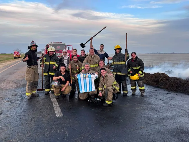 Combatían incendios mientras jugaba Argentina