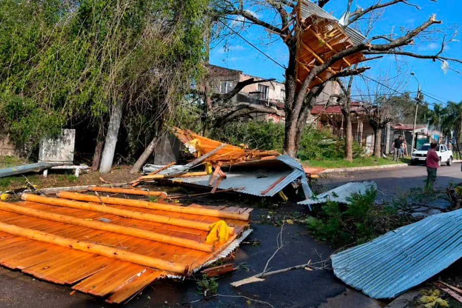 Temporal y destrozos en Concordia: 