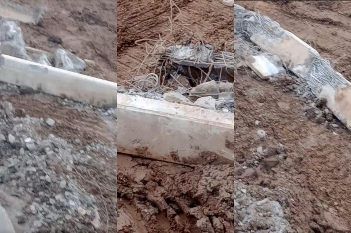 Se desplomó una viga del nuevo puente carretero en Santa Fe