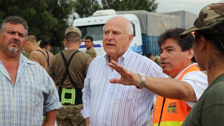 Lifschitz recorrió la zona afectada por la emergencia hídrica