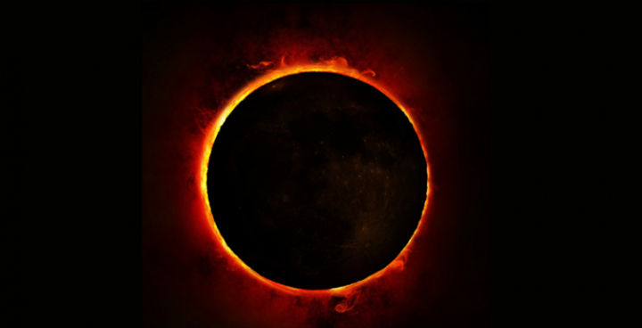 El eclipse dio un espectáculo único con su sombra de fuego