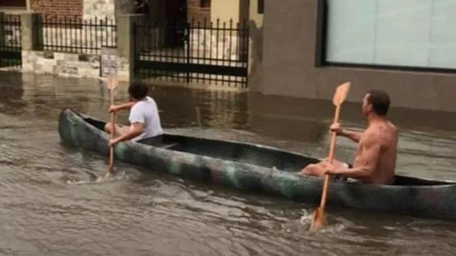 Coronda quedó bajo agua