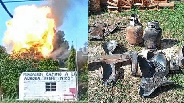 Explotó un depósito de garrafas en Sauce Viejo