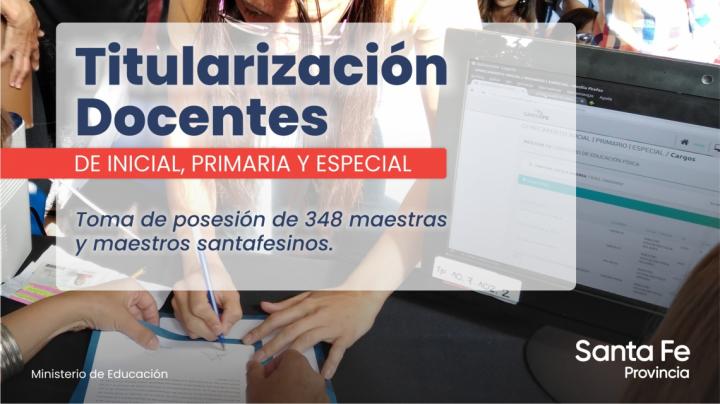 Docentes de Santa Fe toman posesión de sus cargos