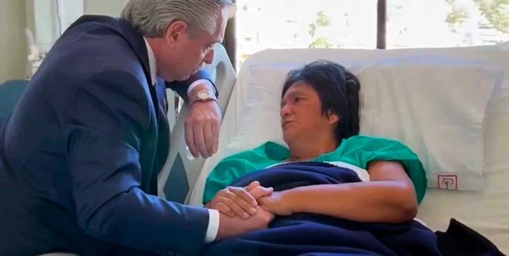 Alberto Fernández visitó a Milagro Sala