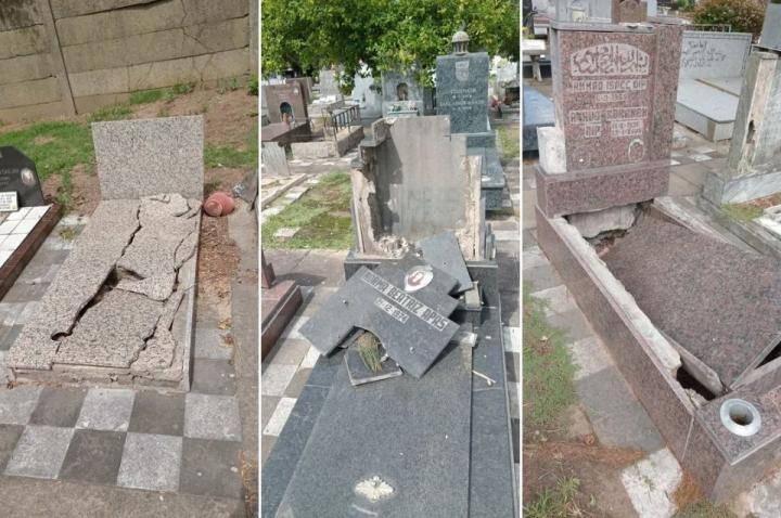 Profanan las tumbas de Menem y su hijo en el Cementerio Islámico