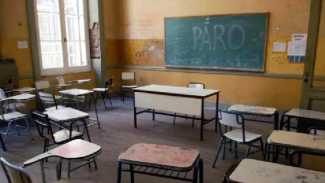 Aulas vacías. Por los paros docentes, en Santa Fe el ciclo lectivo comienza demorado hace más de una década.