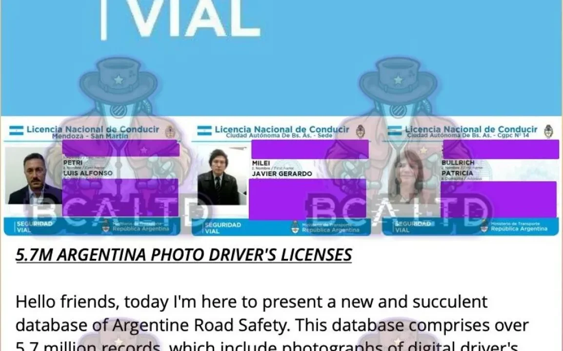 Robaron los datos de todos los carné de conducir del país