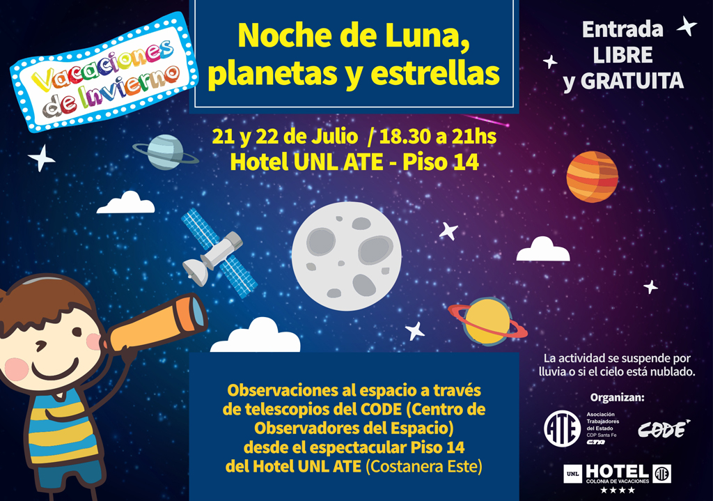 Noche de planetas y estrellas en el Hotel UNL ATE