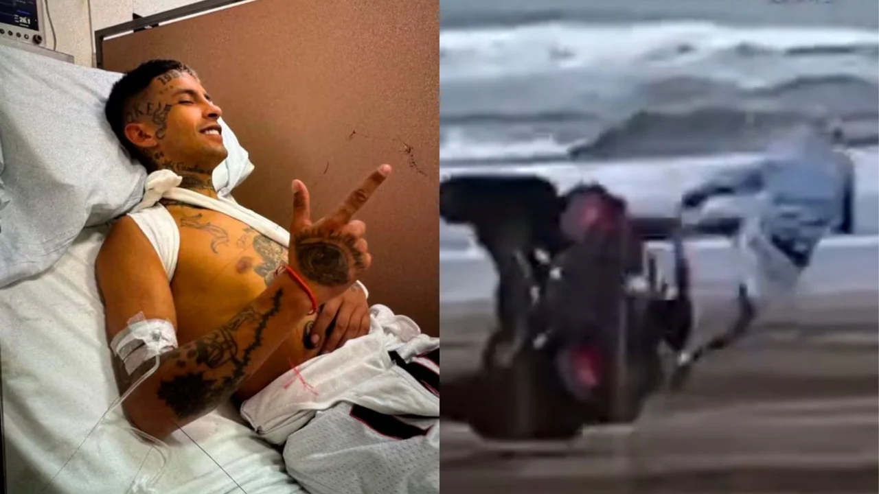 Grave accidente sufrió L-Gante: se fracturó la clavícula