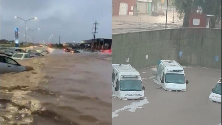 Bahía Blanca inundada y sumida en el caos y la conmoción
