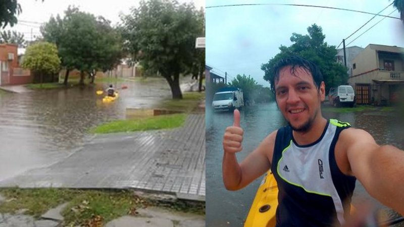 En kayak por las calles de la capital