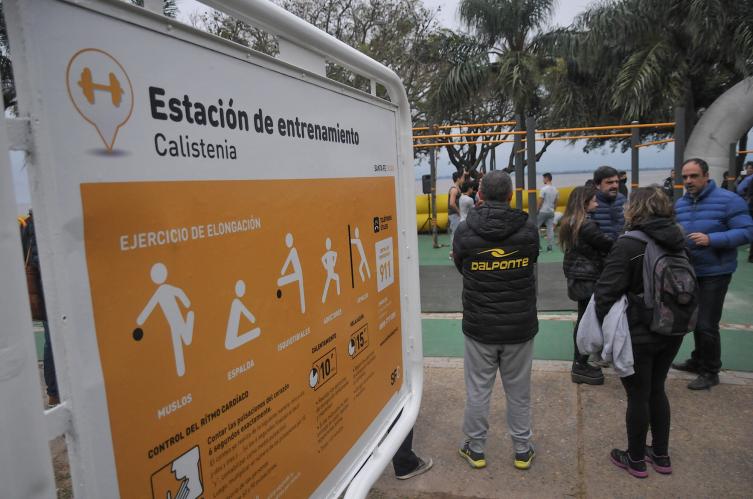Inauguraron la Estación de Entrenamiento de Calistenia