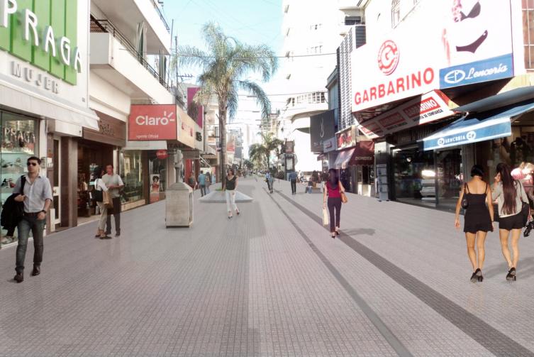 La Capital de Santa Fe moderniza la peatonal San Martín
