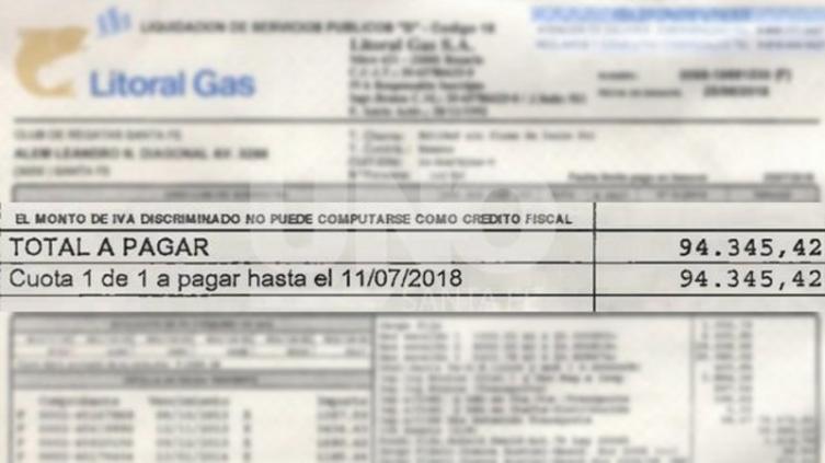 Clubes santafesinos, con facturas de gas de 100 mil pesos