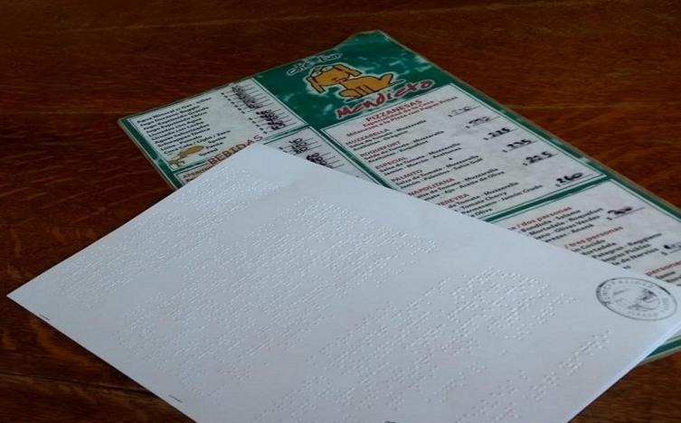 Menúes en Braille para restaurantes de Venado Tuerto